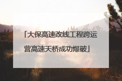 大保高速改线工程跨运营高速天桥成功爆破